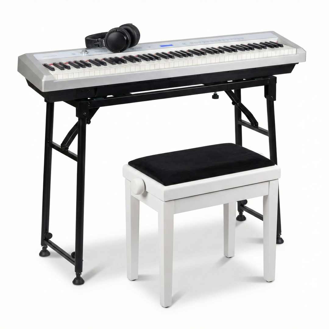 Grooveland P22 Pianoforte elettrico, Pacchetto iniziale (Bianco)
