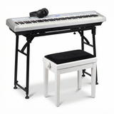 Grooveland P22 Pianoforte elettrico, Pacchetto iniziale (Bianco)