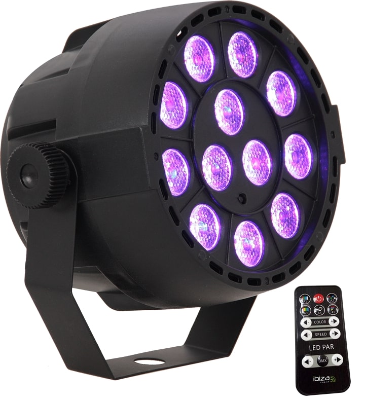 LED Spot Multicolor con telecomando (12x3W)
