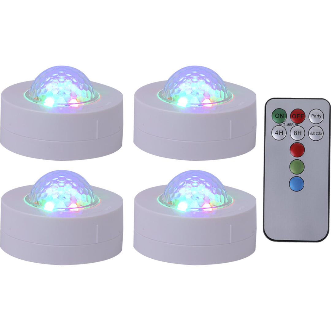 Mini effetto astro con batteria (4 pezzi)