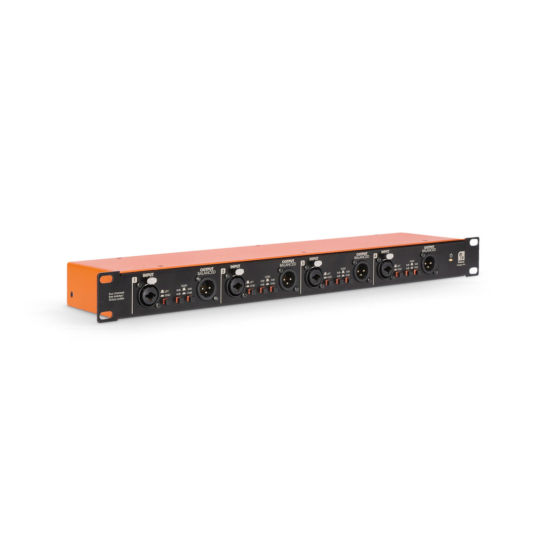 Palmer BRIDGE 4A+ - 19" DI-box / box isolatore di linea, 4 canali, attivo