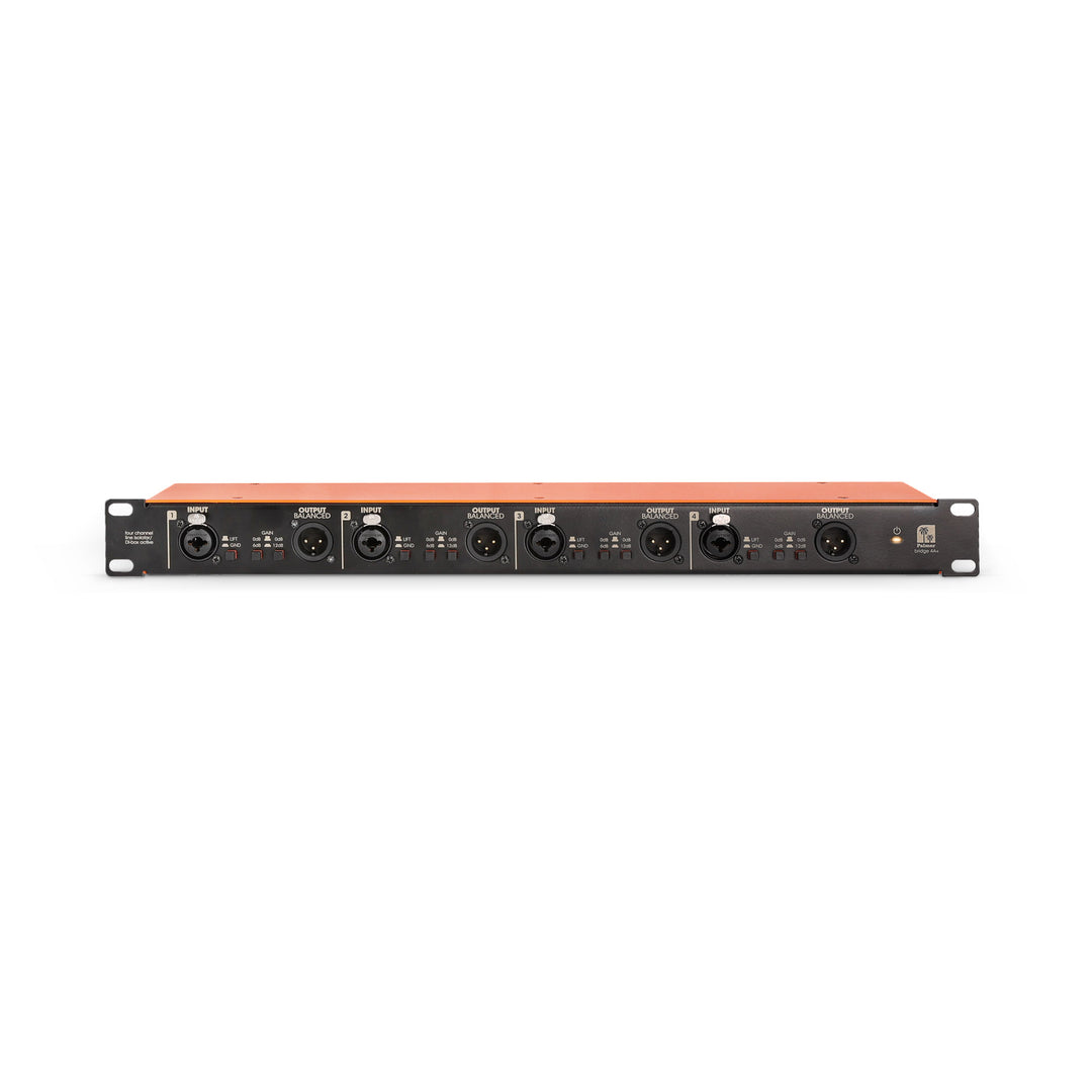 Palmer BRIDGE 4A+ - 19" DI-box / box isolatore di linea, 4 canali, attivo