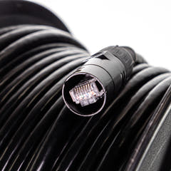 Perfex CAT7 avvolgicavo (NERO) 30m