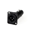 Perfex XLR Femmina a XLR Maschio Chassis Connettore (Nero)