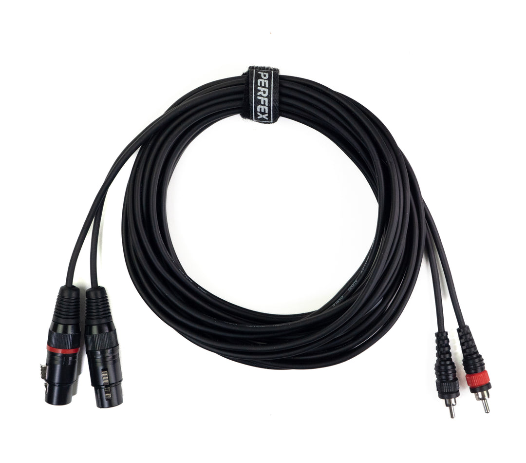 Perfex XLR Femmina a Phono RCA Cavo (6m)