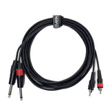 Perfex 2x jack a 2x RCA phono (3m)