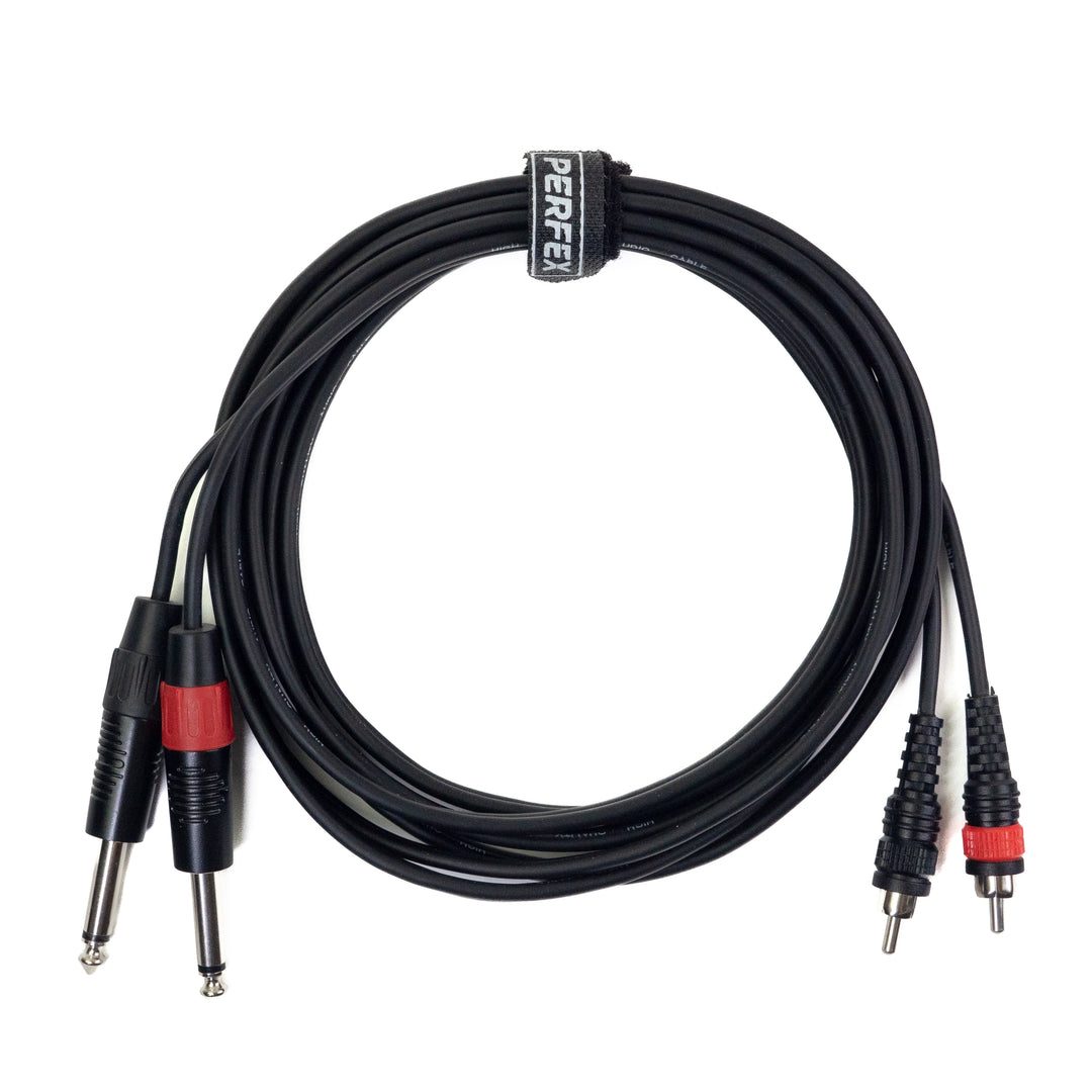 Perfex 2x Jack a 2x Phono RCA Cavo (3m)