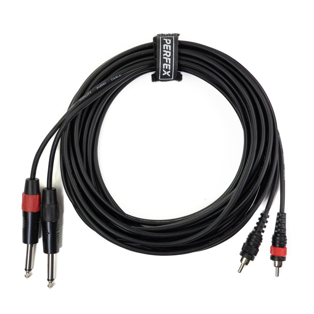 Perfex 2x Jack a 2x Phono RCA Cavo (6m)