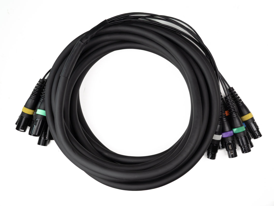 Par-8 multicore XLR maschio a XLR femmina (10m)