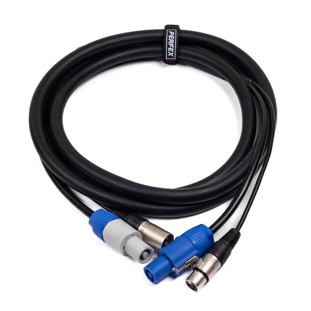 Perfex Powercon & XLR Cavi Multicavo (DMX, 3m)