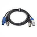 Perfex Powercon & XLR Cavi Multicavo (DMX, 1m)