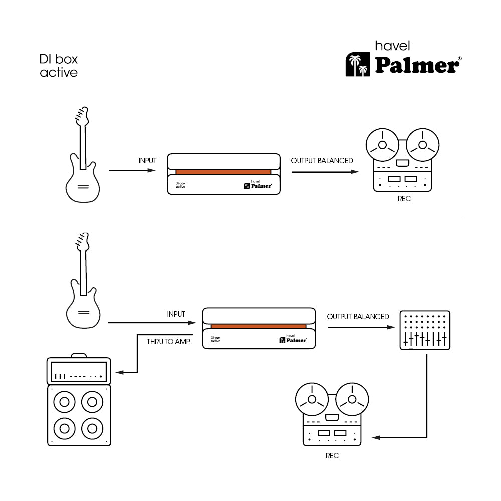 Palmer RIVER havel - DI box attiva