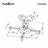 Supporto Proiettore da Soffitto Completamente Regolabile (Nero, 10kg)