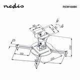 Projector Ceiling Mount Fully Movable (Black, 10kg)