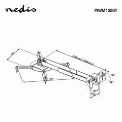 Supporto Proiettore da Parete Completamente Regolabile (Argento, 10kg)
