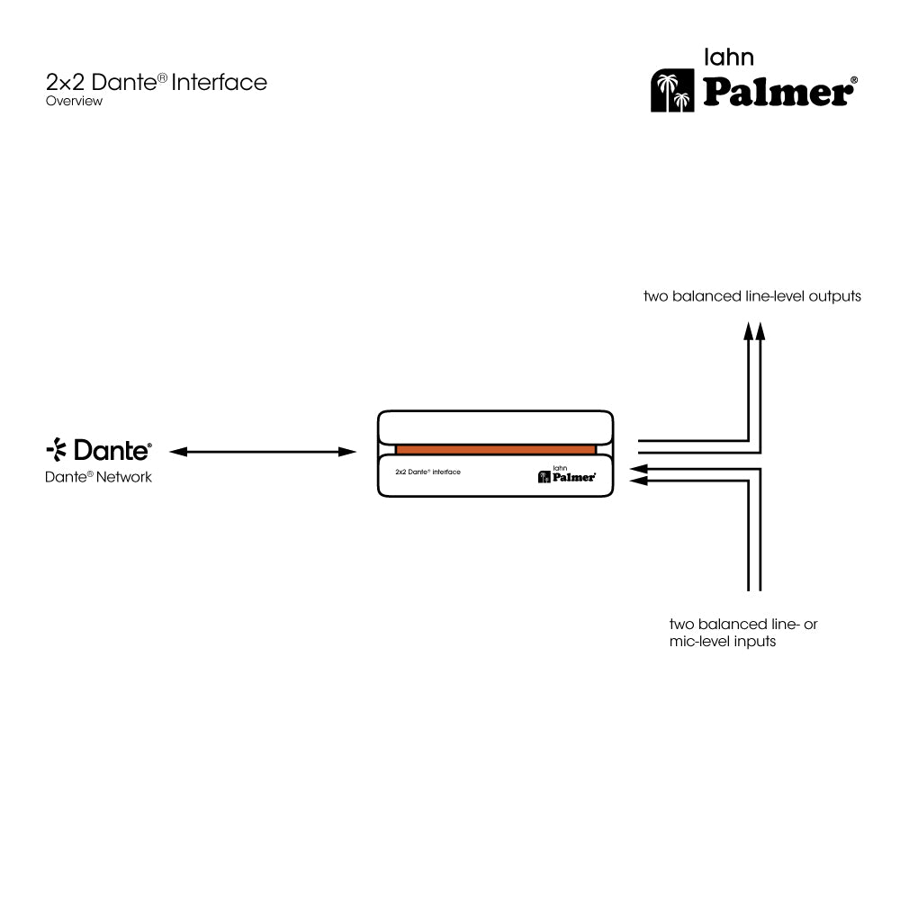 Palmer RIVER lahn - interfaccia Dante® 2x2