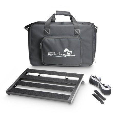 Palmer PEDALBAY® 40 - Letvægts pedalboard med variabel konfiguration med beskyttende softcase, 45 cm