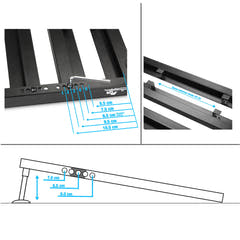 Palmer PEDALBAY® 80 - Pedalboard leggero e variabile con softcase protettivo, 80 cm