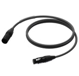 ProCab DMX/AES XLR han > XLR hun m/sort Neutrik - 1,5 m