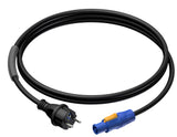 ProCab powerkabel Schuko til PowerCon blå, 1,5 m