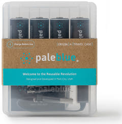 Pale Blue CR123 Rechargeable Batteries 4-Pack