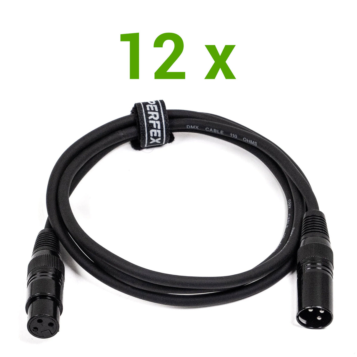 DMX Kabel Pakke (12x0,5m)
