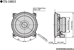 Pioneer TS-1001i Bilhøjttalersæt (10cm, 4")