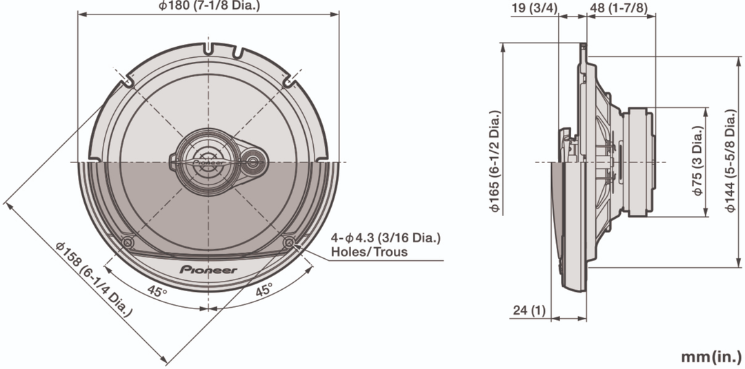 Pioneer TS-A1671F Altoparlanti auto (320W, 16,5cm)