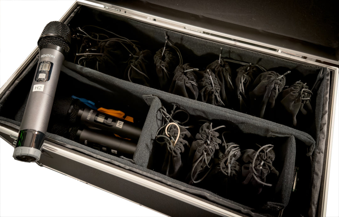 Renton Rack Trådløst Kombi System (4 Håndholdt + 8 Headset)
