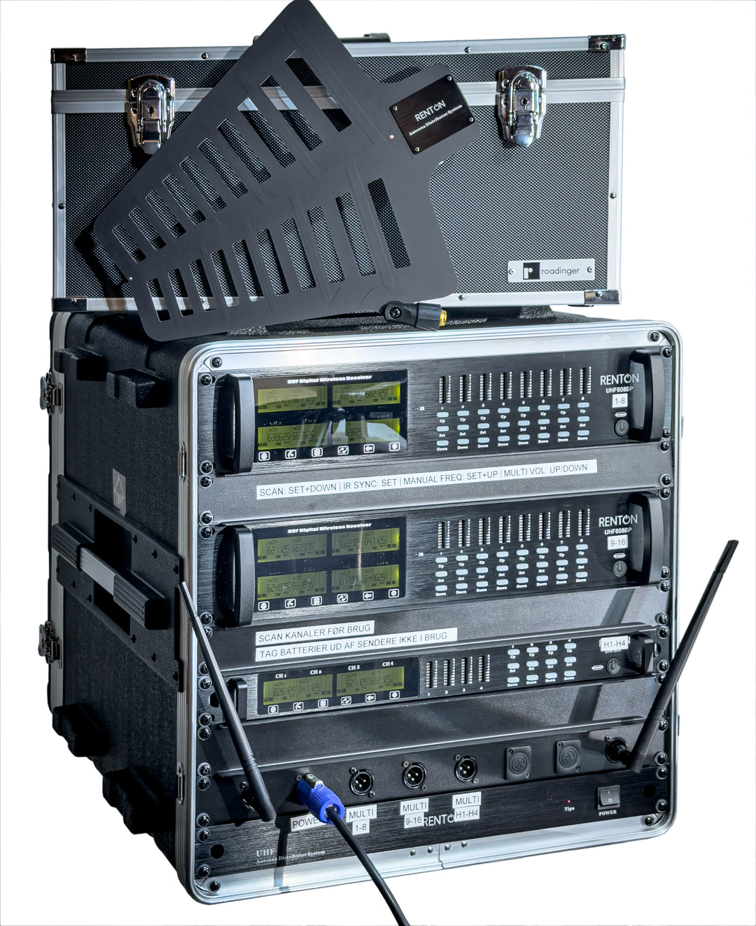 Renton Rack Trådløst Kombi System (8 Håndholdt + 8 Headset)