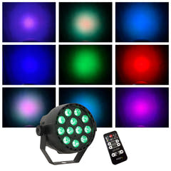 LED Spot Multicolor con telecomando (12x3W)