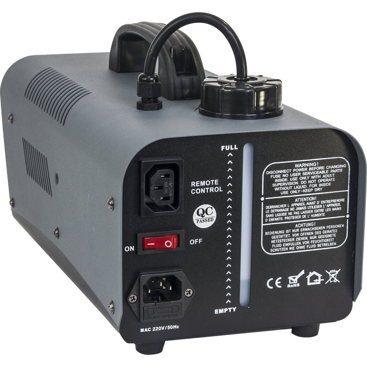 Fog machine with 6x RGB LEDs (1200W) Package