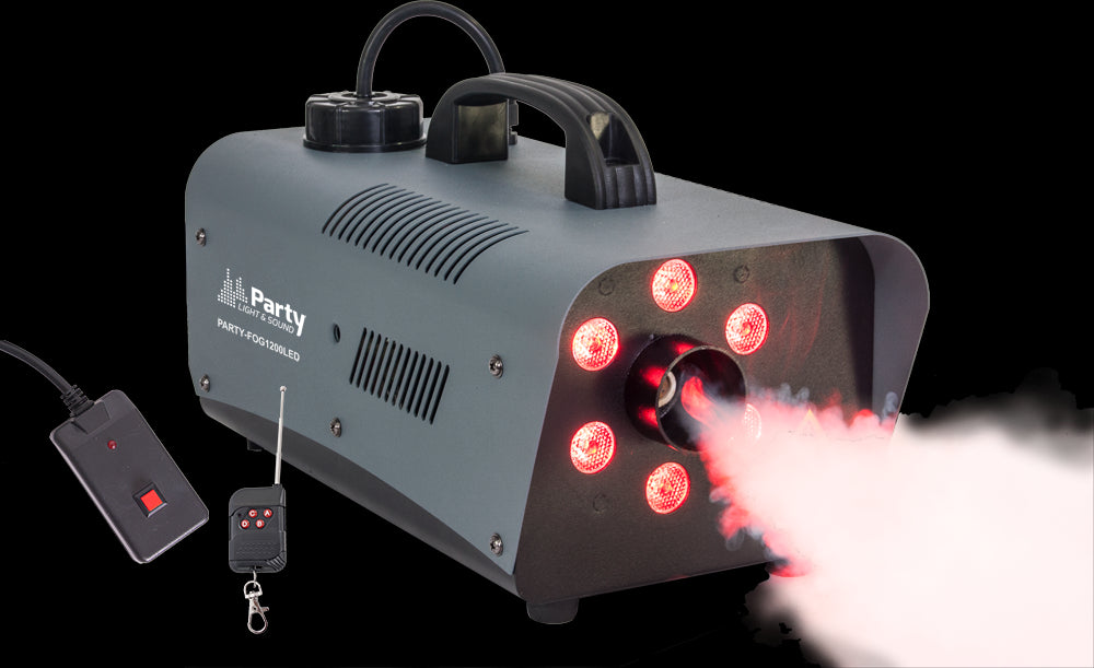 Fog machine with 6x RGB LEDs (1200W) Package