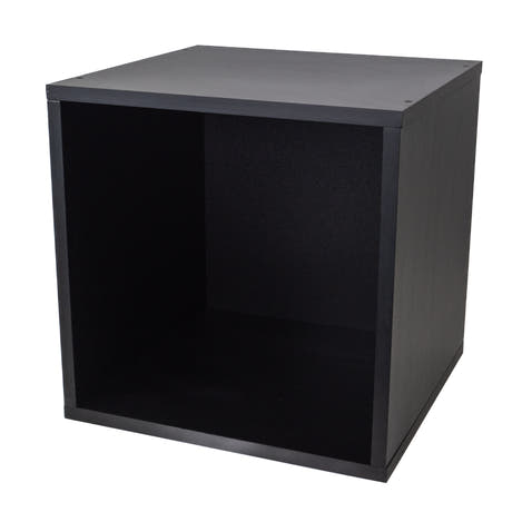 Studio 57 - Mensola di stoccaggio per dischi in vinile (36,5 x 36,5 cm, Black)