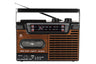 Studio 57 - Lettore di cassette con FM e Bluetooth, Marrone