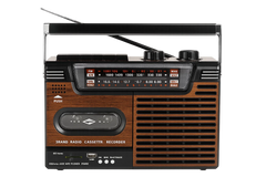 Lettore di cassette Studio 57 con FM e Bluetooth, Marrone + cassetta audio