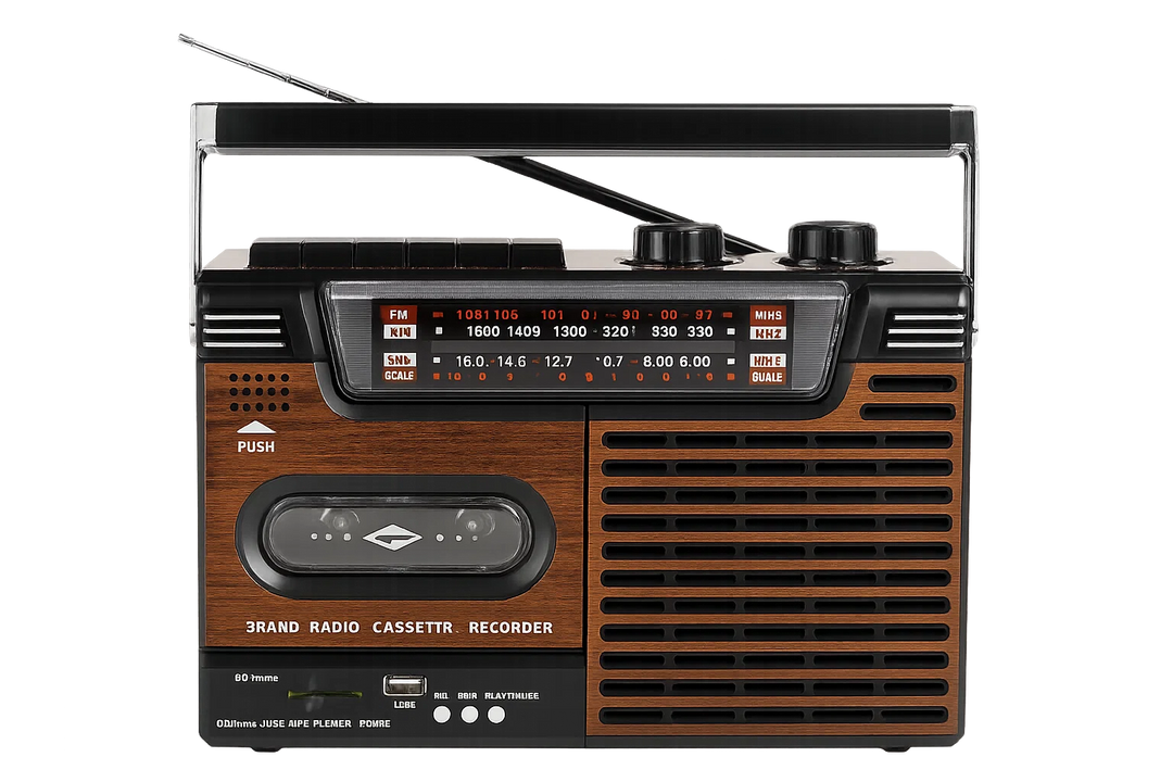 Lettore di cassette Studio 57 con FM e Bluetooth, Marrone + cassetta audio