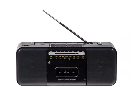 Studio 57 - Lettore di cassette con FM e Bluetooth, Nero