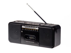 Studio 57 - Lettore di cassette con FM e Bluetooth, Nero