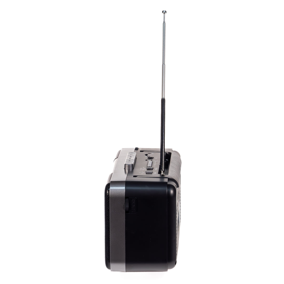 Studio 57 - Lettore di cassette con FM e Bluetooth, Grigio