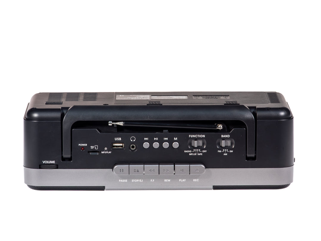 Studio 57 - Lettore di cassette con FM e Bluetooth, Grigio