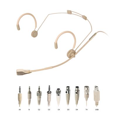 ScanMic headset mikrofon Cardoid til Sennheiser, Beige