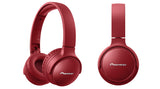 Pioneer SE-S6BN Cuffie Bluetooth con Riduzione del Rumore (Rosso)
