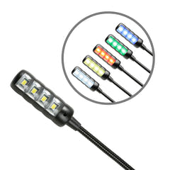 Adam Hall Stands SLED 1 ULTRA USB C - Lampada a collo di cigno, connettore USB, 4 COB-LED e colori opzionali