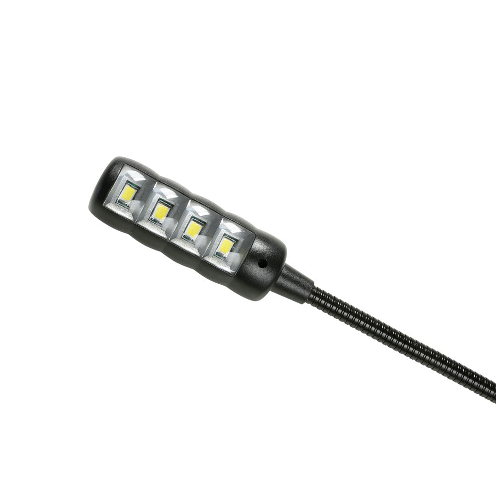 Adam Hall Stands SLED 1 ULTRA USB - svanehalslampe, USB-stik, 4 COB-LED’er