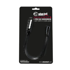 Adam Hall Stands SLED 1 ULTRA XLR 3 - Lampada a collo di cigno XLR a 3 poli con 4 COB-LED