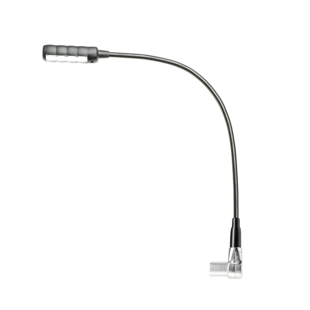 Adam Hall Stands SLED 1 ULTRA XLR 4 A - Lampada a collo di cigno XLR angolata a 4 poli con 4 COB-LED