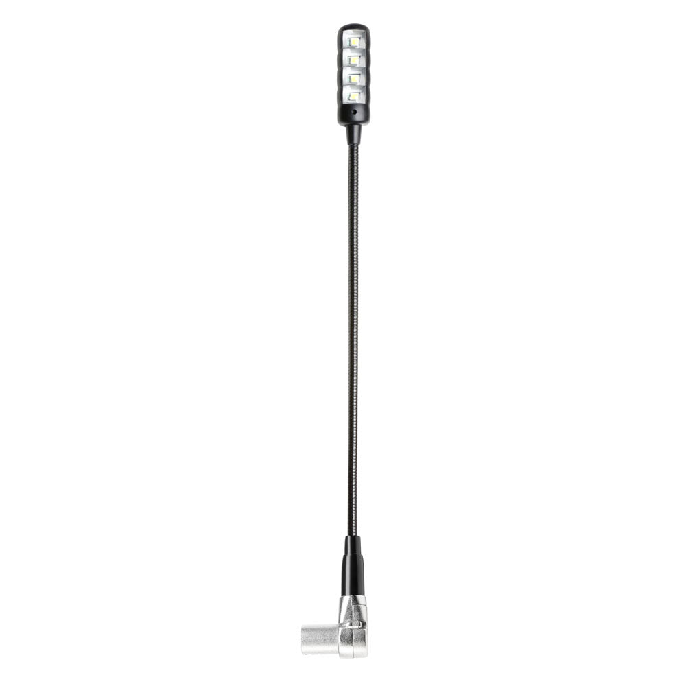 Adam Hall Stands SLED 1 ULTRA XLR 4 A - Lampada a collo di cigno XLR angolata a 4 poli con 4 COB-LED