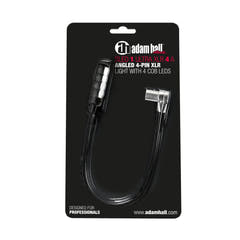 Adam Hall Stands SLED 1 ULTRA XLR 4 A - Lampada a collo di cigno XLR angolata a 4 poli con 4 COB-LED