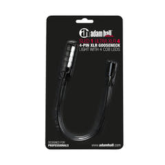 Adam Hall Stands SLED 1 ULTRA XLR 4 - lampada a collo di cigno XLR a 4 poli con 4 COB-LED’er